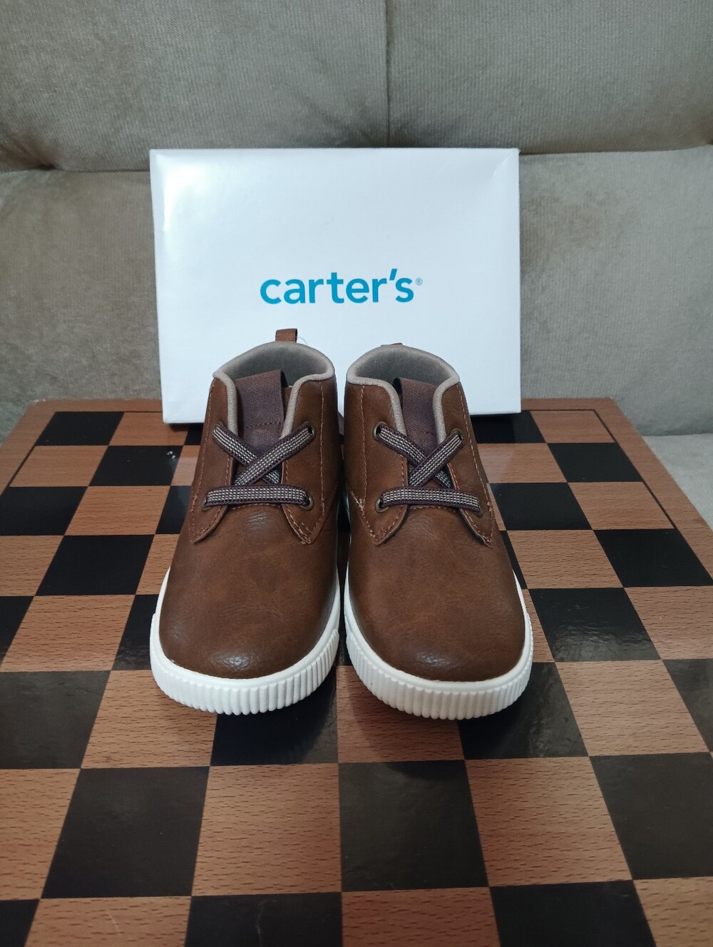 Carters Brown High-Top Sneakers
